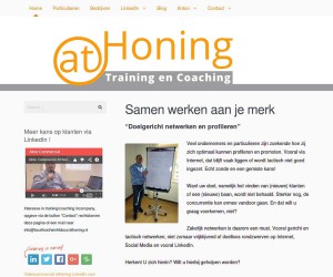 Screeenshot layout van athoning.nl gemaakt door VDG Websites