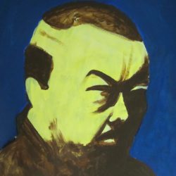 Portret Ai Weiwei - acryl op papier