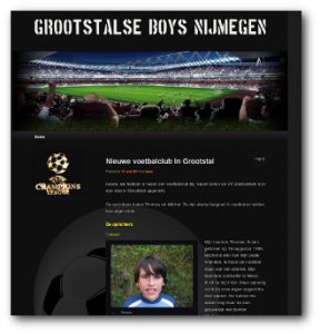 Homepage van de Grootstalse Boys