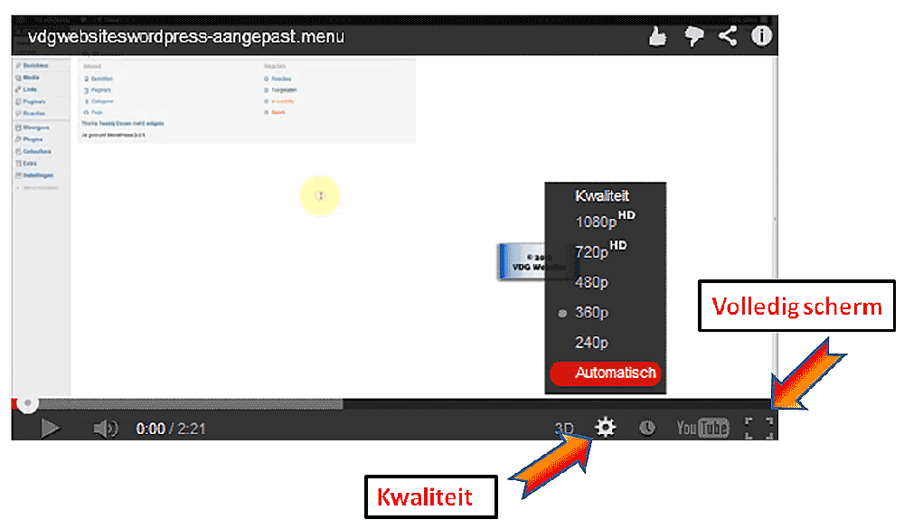 Youtube instellingen